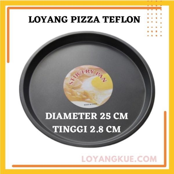 LOYANG PIZZA TEFLON 25 CM TIDAK LENGKET