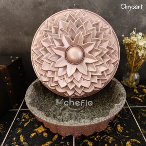Chefio Loyang Sultan Premium Granite Rose Gold Chrysant Loyang Cetakan Kue