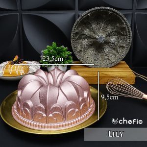 Chefio Loyang Sultan Premium Granite Rose Gold Nordic Style Cake Lily